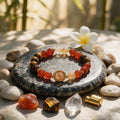 Natural Tiger Eye Quartz Red Agate Energy Crystal Bracelet
