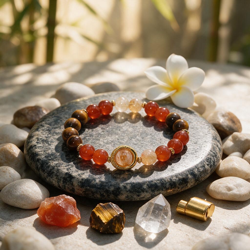 Natural Tiger Eye Quartz Red Agate Energy Crystal Bracelet